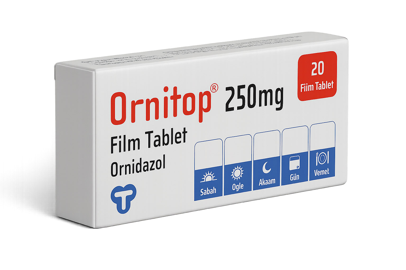Ornitop Film Kaplı Tablet 250 mg 20 Tablet