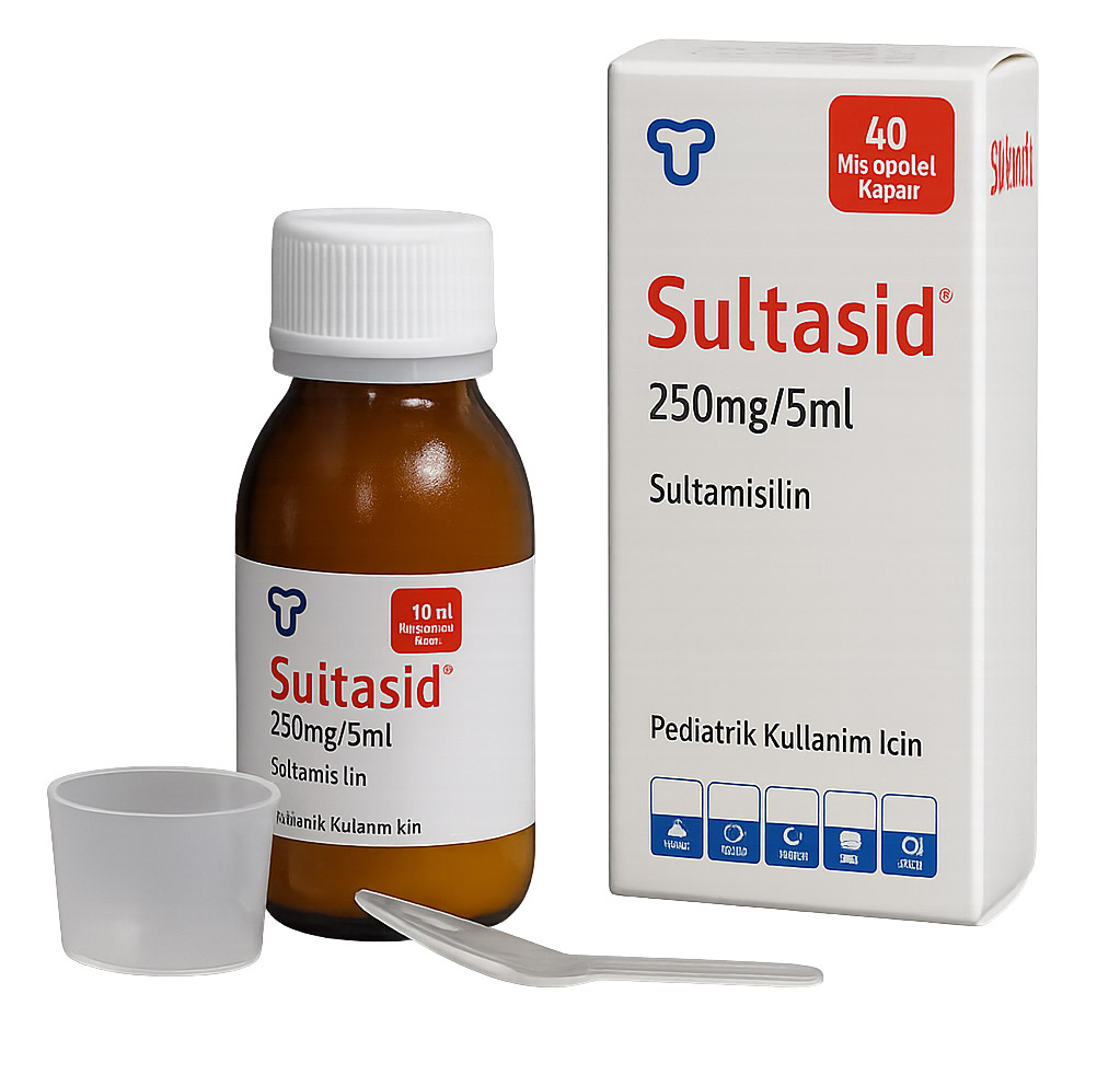 Sultasid Pediatrik Oral Süspansiyon Hazırlamak için Kuru Toz 250 mg-5 ml 40 ml Şişe